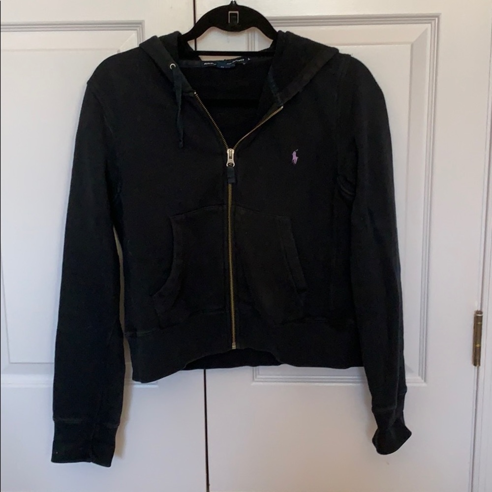 Ralph Lauren black zip up hoodie